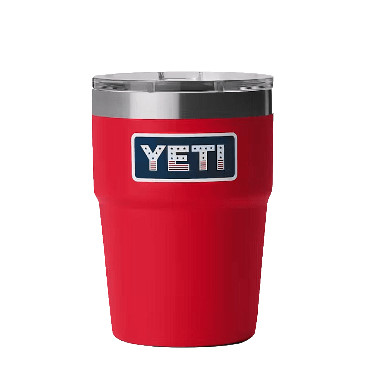 YETI PREMIUM RAMBLER 16 OZ STACKABLE CUP - RED BADGE