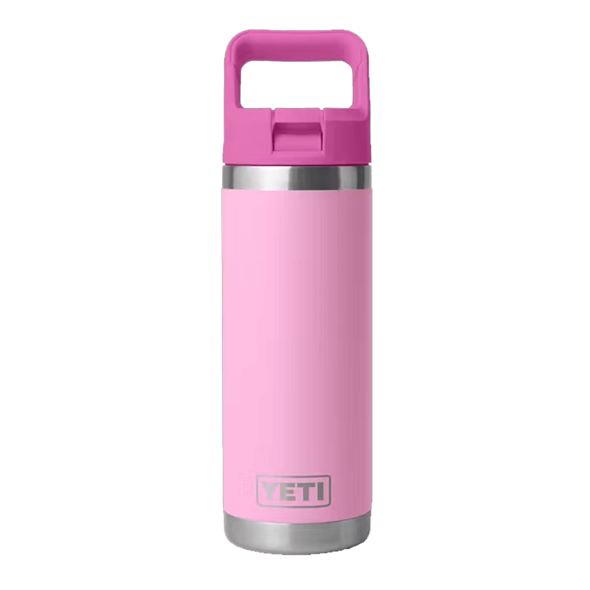 YETI RAMBLER 18 OZ WATER BOTTLE + COLOR CAP STRAW - POWER PINK WILDFLOWER