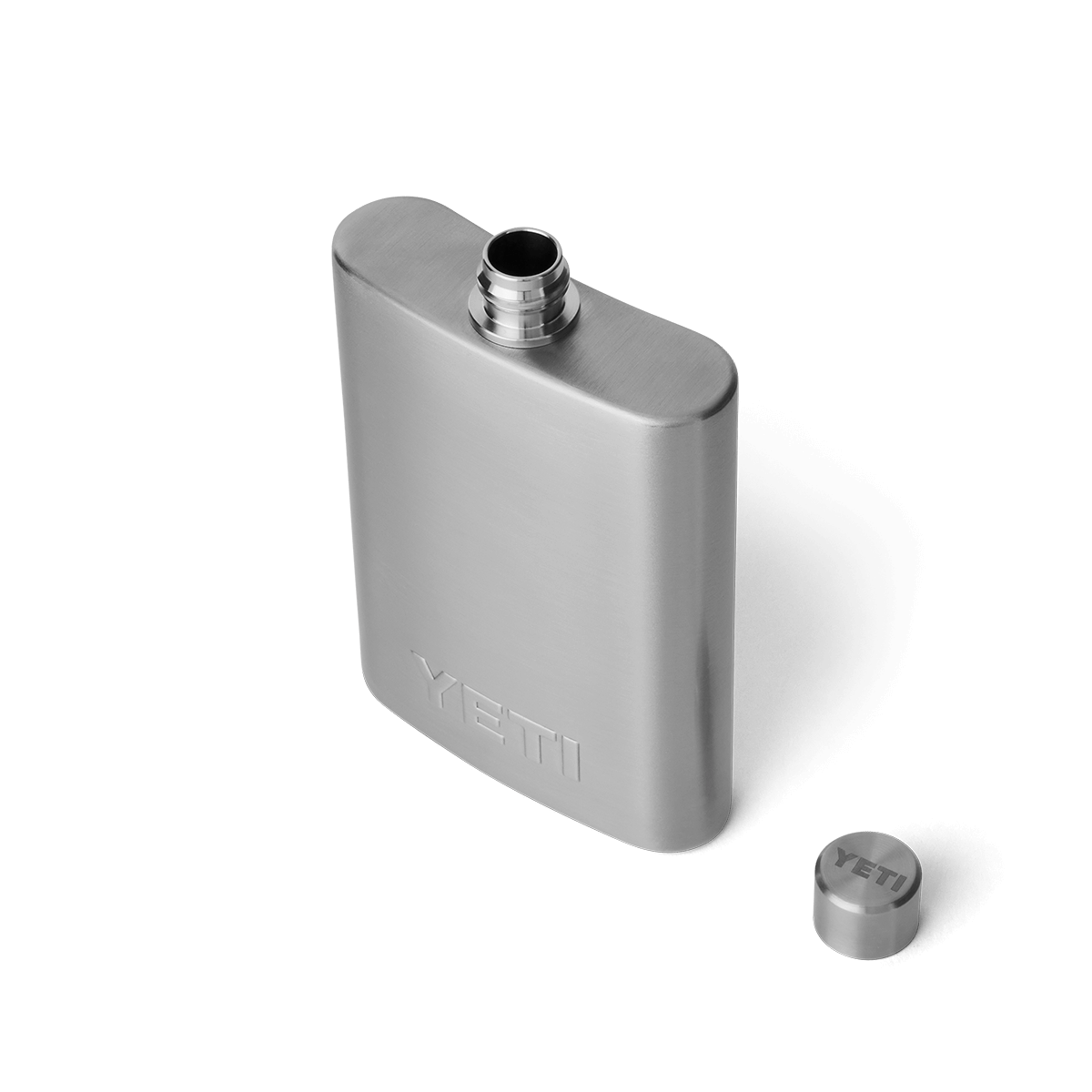 Silver YETI hip flask