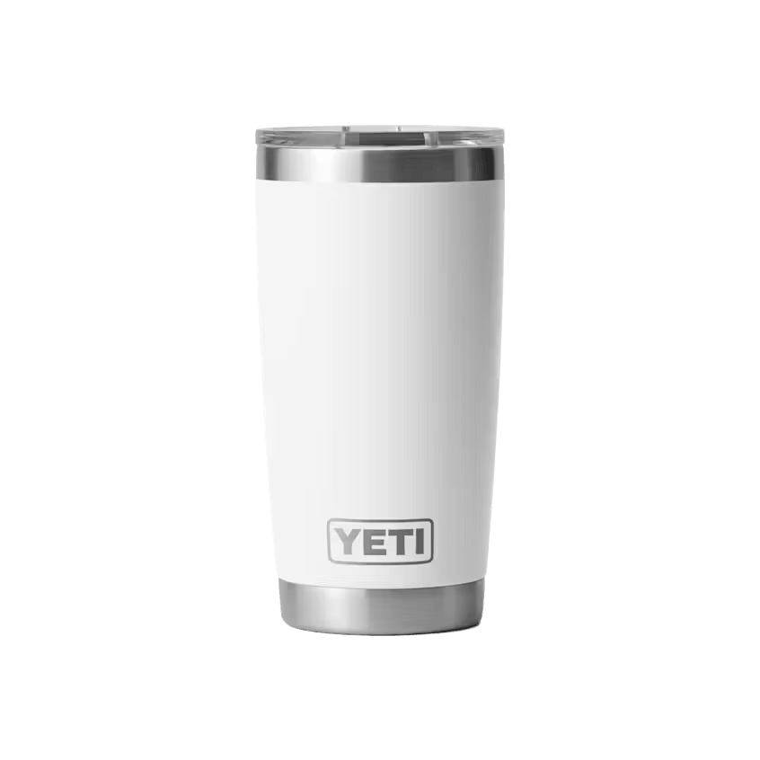 YETI RAMBLER 20 OZ TUMBLER WITH MAGSLIDER LID white