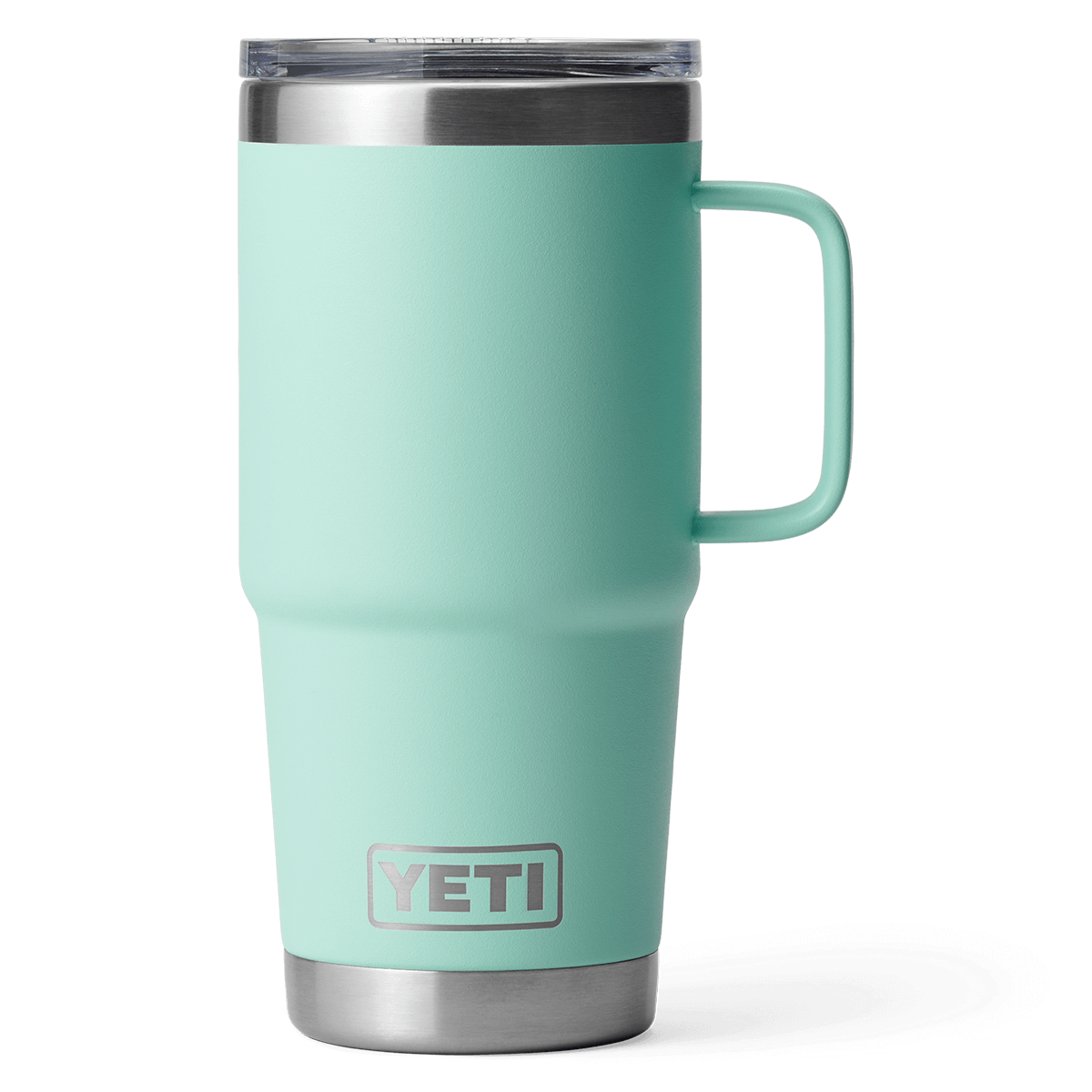 YETI RAMBLER 20 OZ TRAVEL MUG WITH STRONGHOLD LID - SEAFOAM