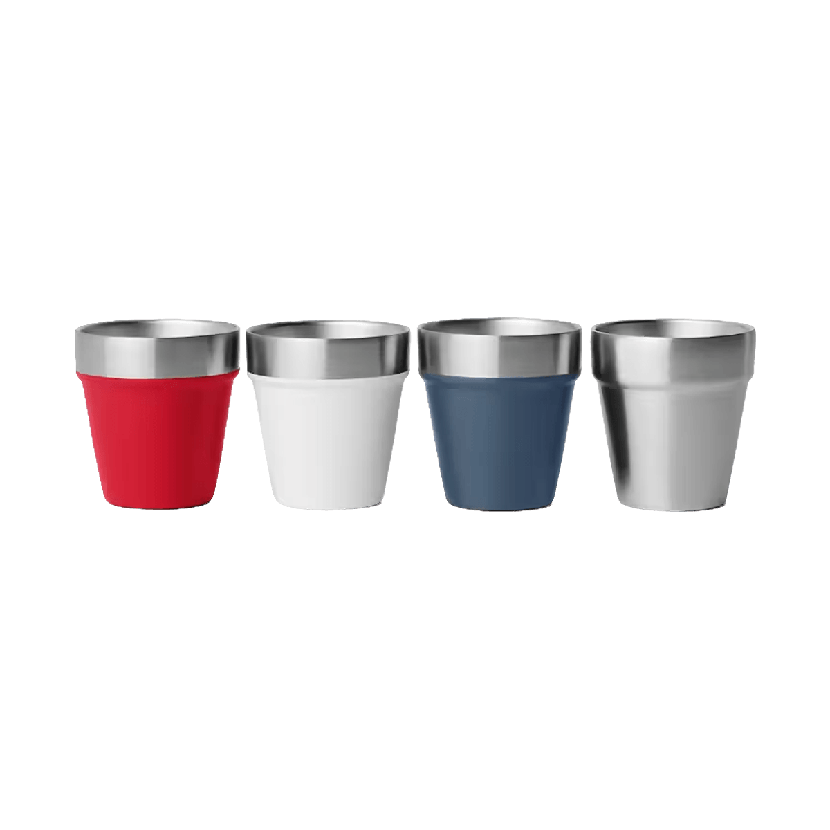 YETI SHOT GLASSES AND CASE - RED WHITE NAVY - SHOT GLASS COLORS