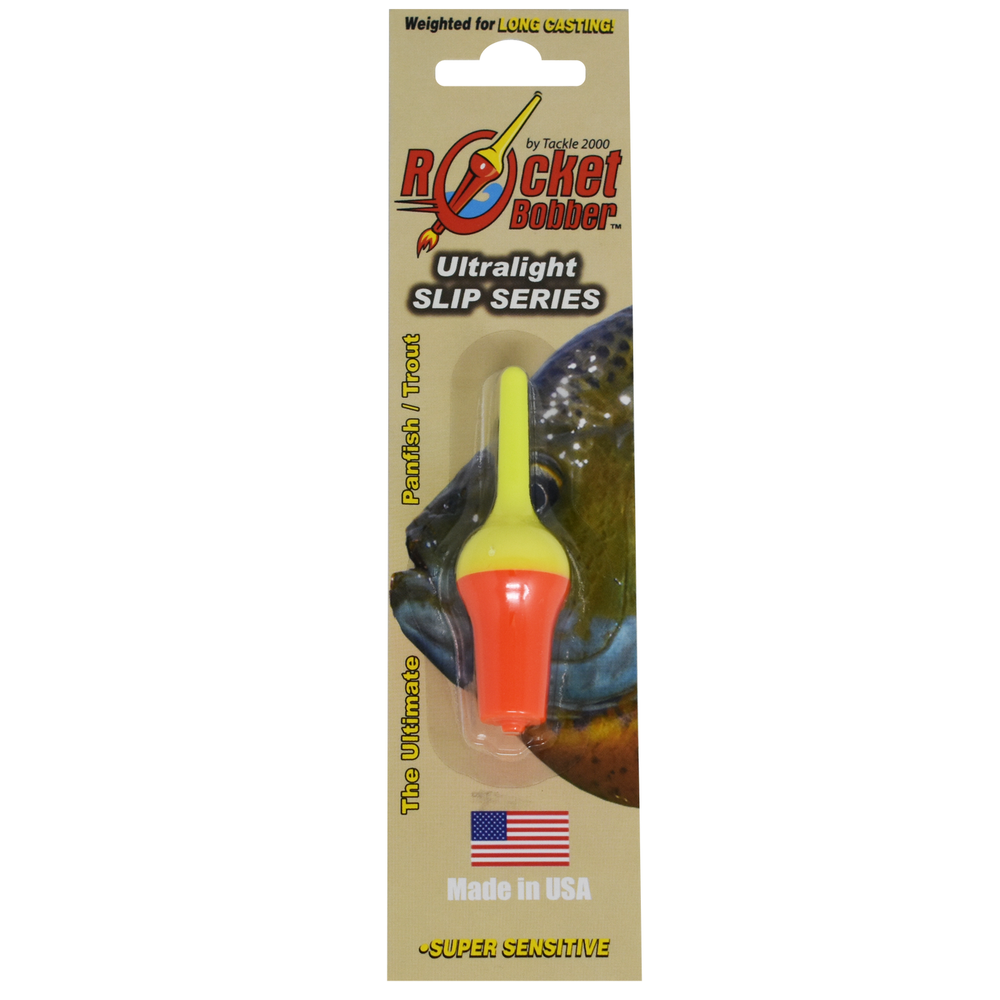 Mini Rocket Bobber Ultralight Slip Series (yellow top)