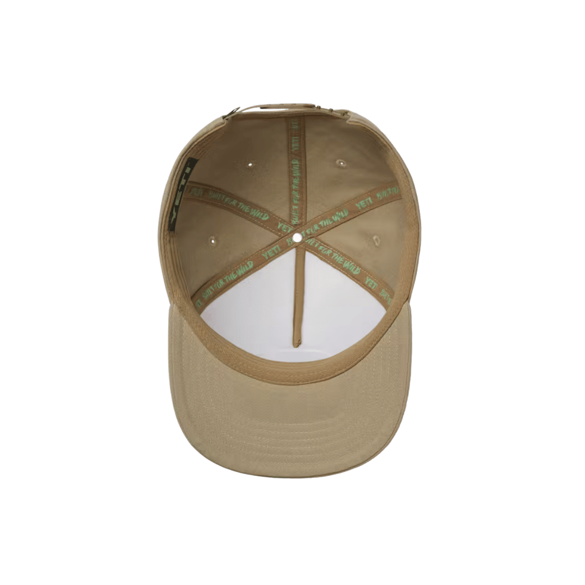 YETI BEAR WOVEN FLAT BRIM SNAPBACK - TAUPE - BOTTOM VIEW
