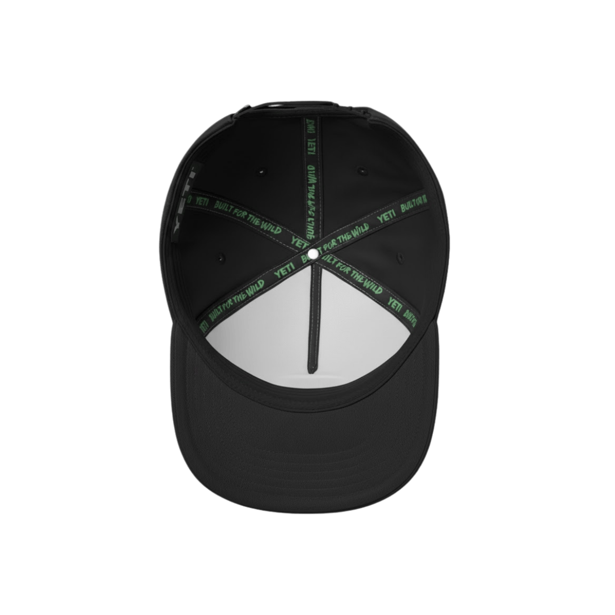 YETI BEAR FLAT BRIM ROPE HAT - BLACK - INSIDE VIEW