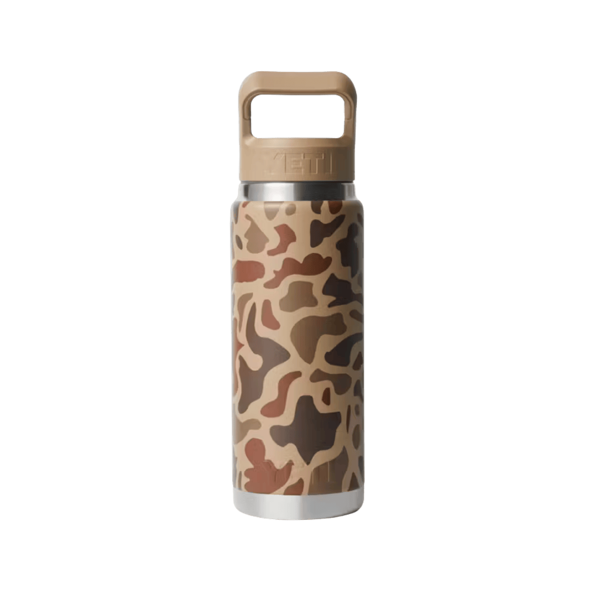 YETI 26 OZ PREMIUM TUMBLER STRAW BOTTLE - WETLANDS CAMO - BACK VIEW