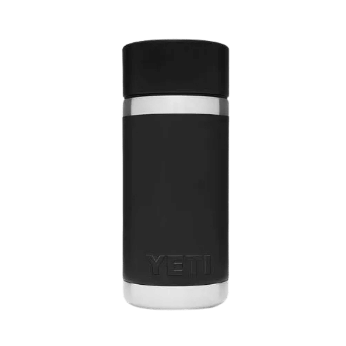 YETI 12 OZ RAMBLER BOTTLE - BLACK - BACK VIEW