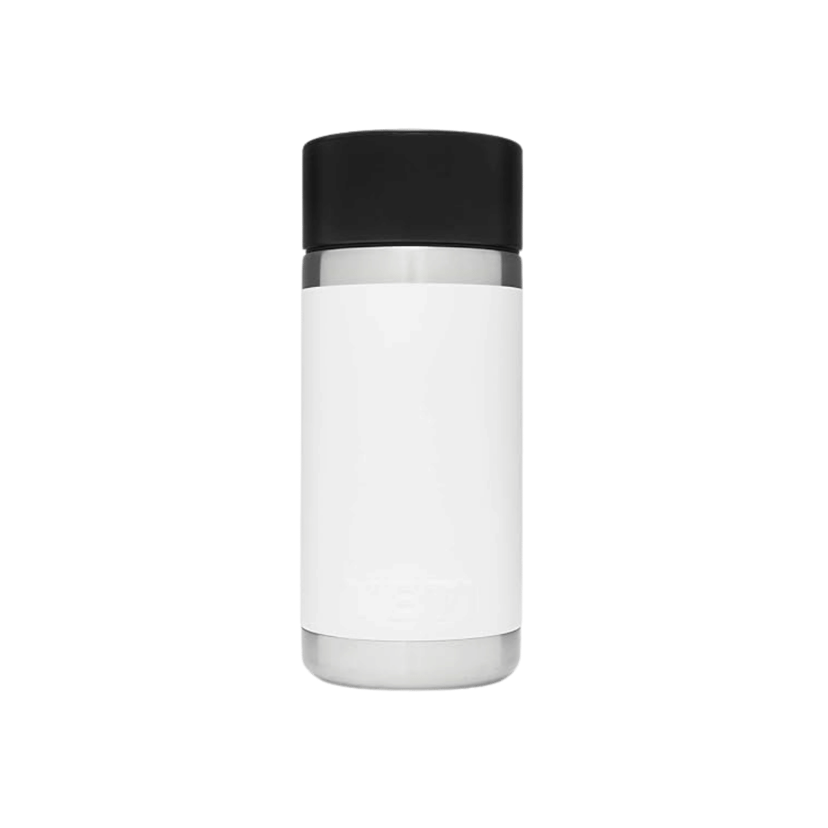 YETI 12 OZ RAMBLER BOTTLE - WHITE - BACK VIEW