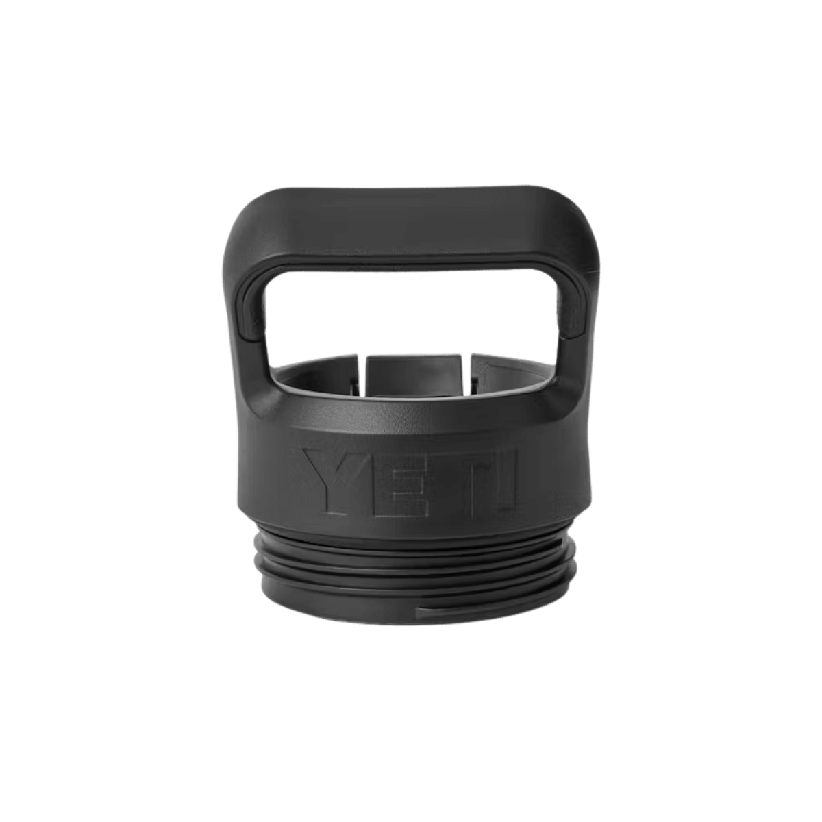 YETI RAMBLER BOTTLE STRAW CAP - BLACK - FRONT VIEW