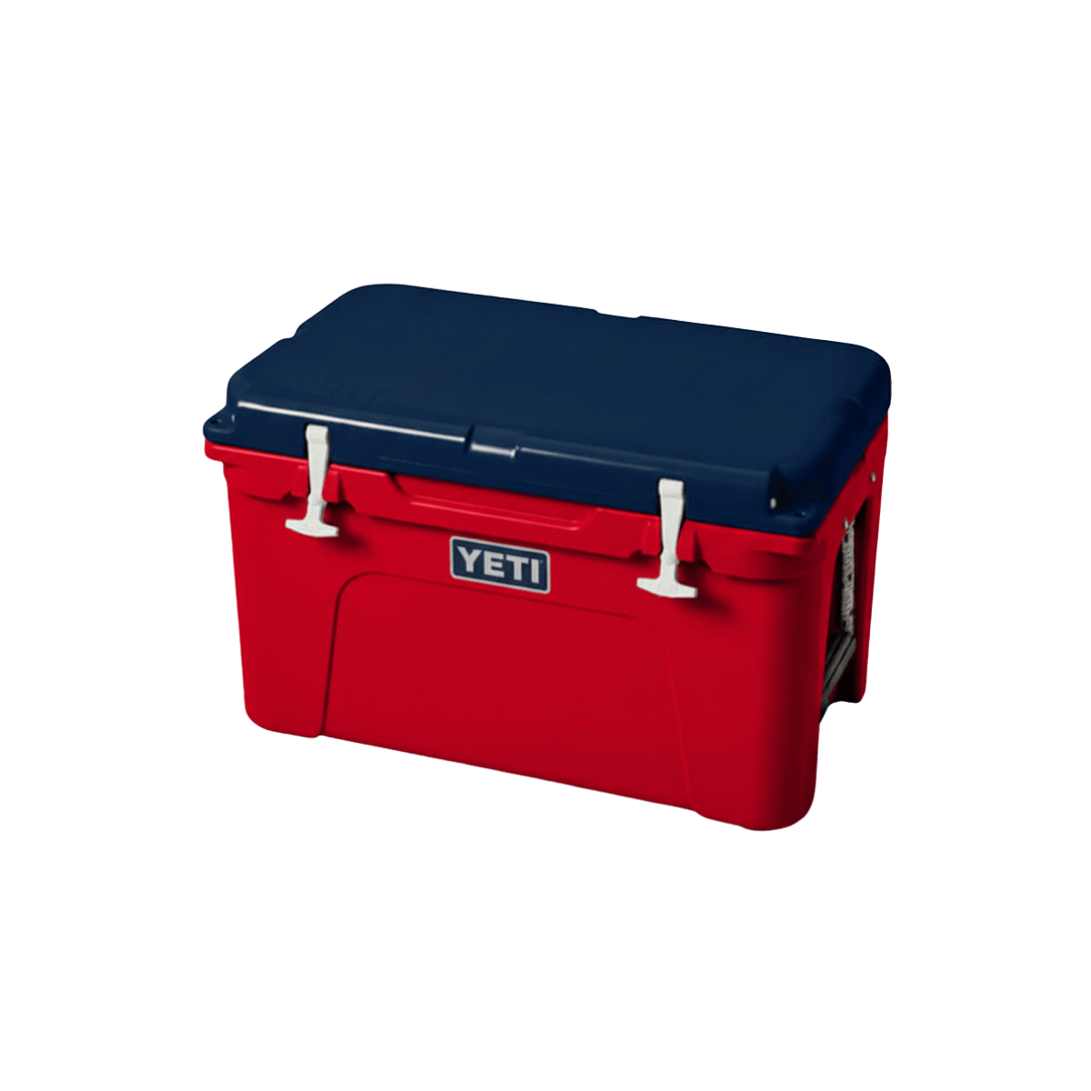 YETI TUNDRA HARD COOLER 45 QUART -RED/WHITE/BLUE - SIDE VIEW