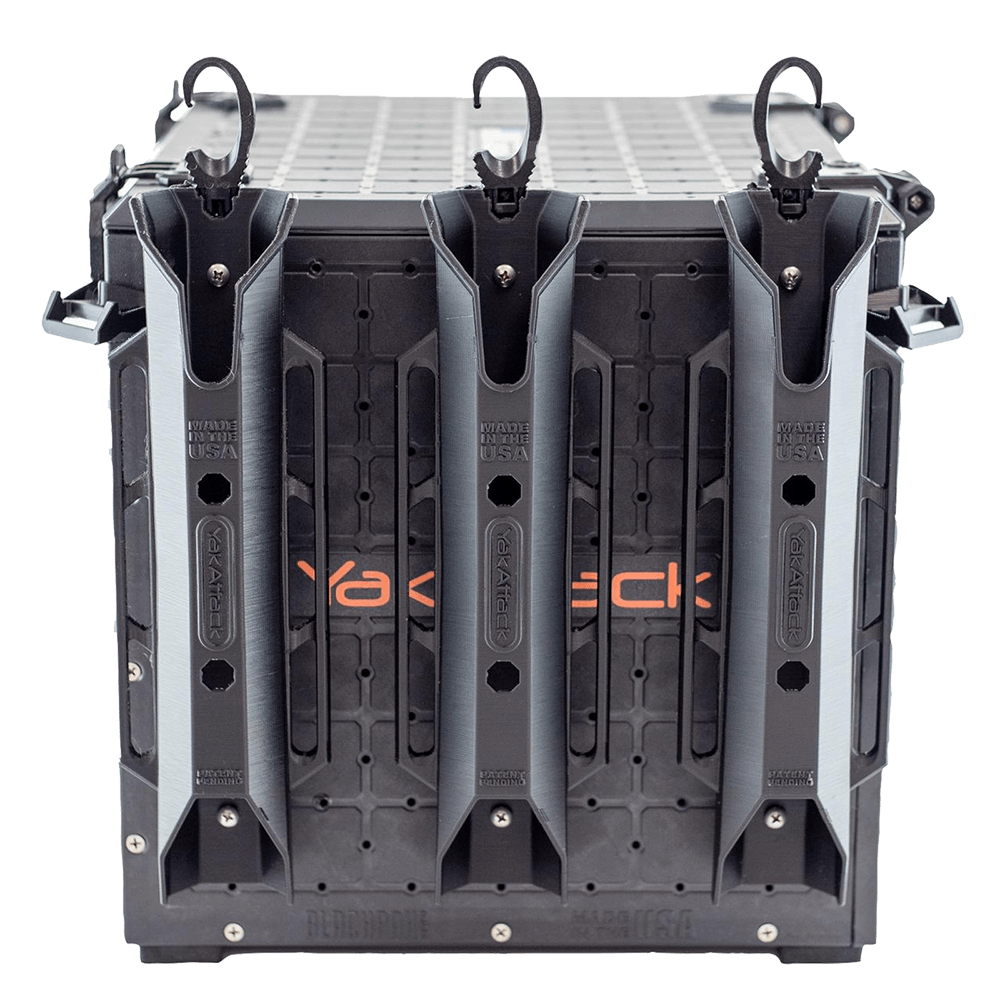 BLACKPAK PRO KAYAK FISHING CRATE - 13" x 16" 3 rod holders attached