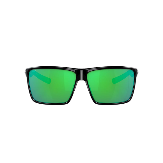 Costa Del Mar Rincon RIN 11 Shiny Black Frame with Green mirrored lenses