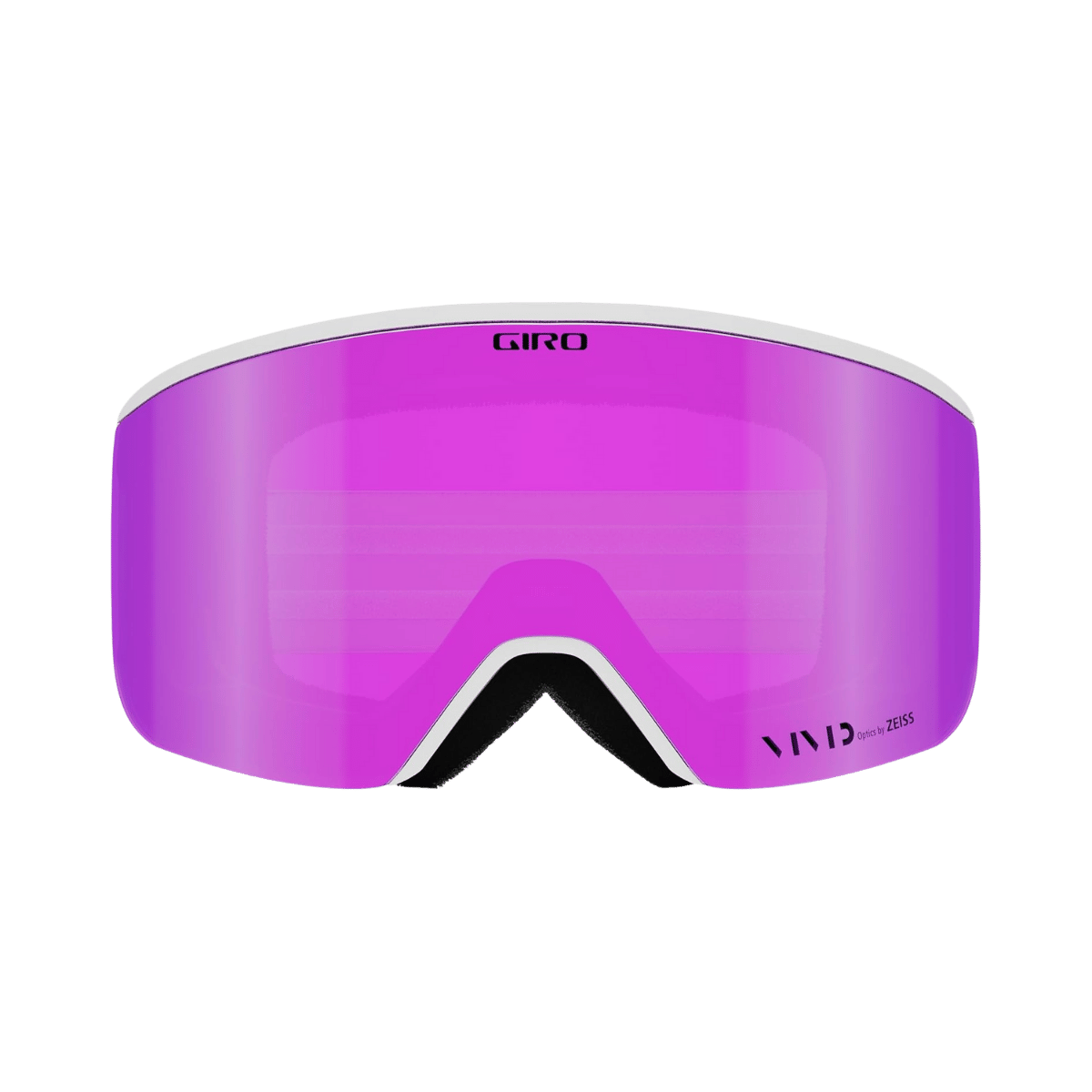 GIRO WOMEN'S ELLA GOGGLE - WHITE BLISS VIVID PINK FRONT - FRONT
