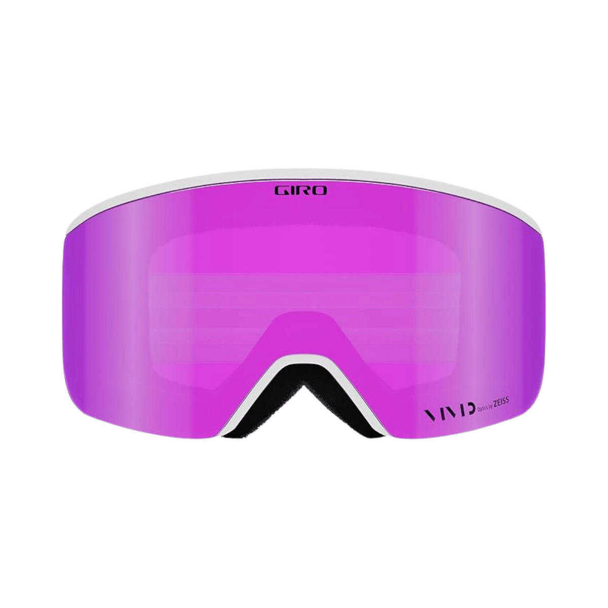 GIRO WOMEN'S ELLA GOGGLE - WHITE LX STRIPE VIVID PINK FRONT