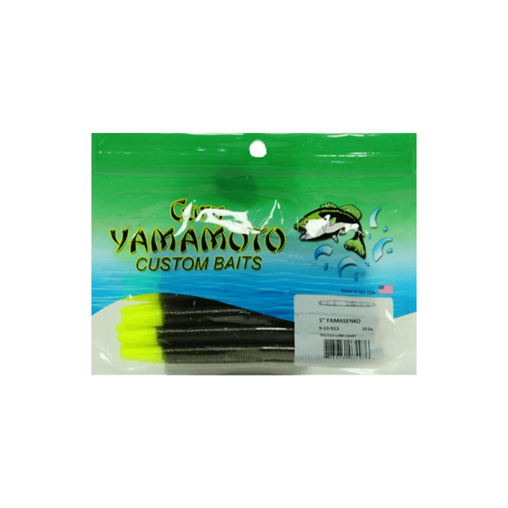 Yamamoto Senko worm 10 Pk Green Pumpkin/Chart Tail 5"