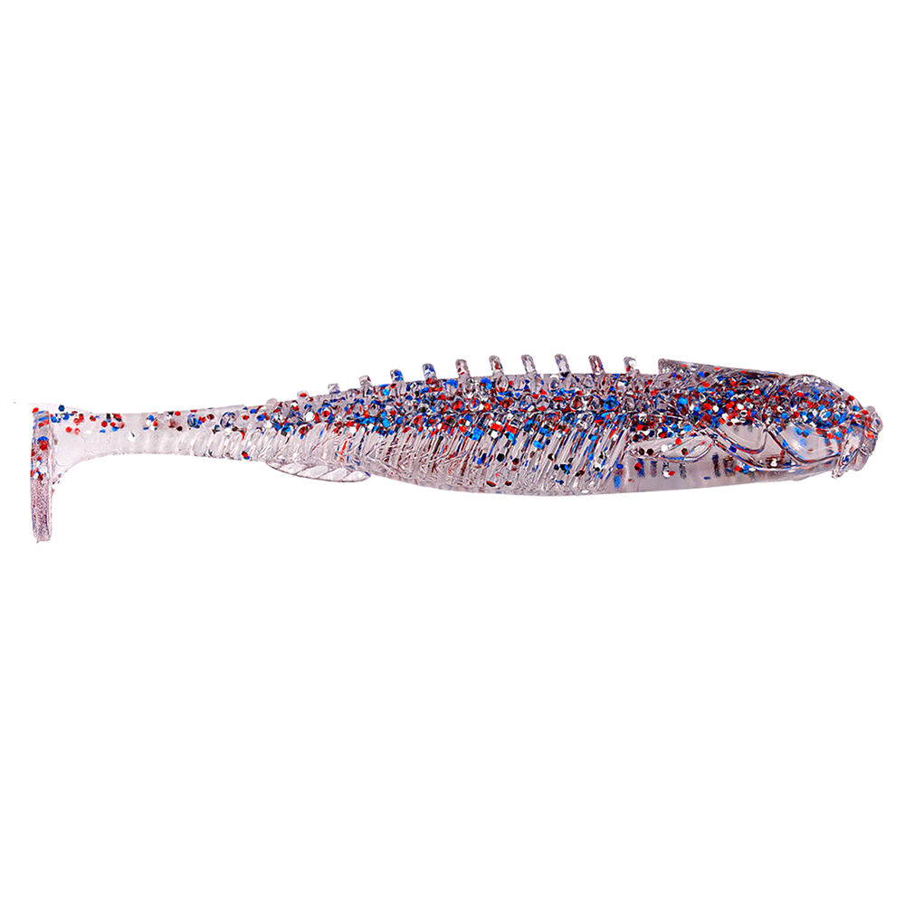 EYE-CANDY PADDLE SHAD 5PK - Firecracker