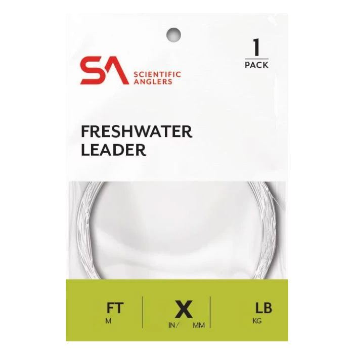 Scentific Freshwater Nylon Leaders 7.5ft in sizes 2X to 5X