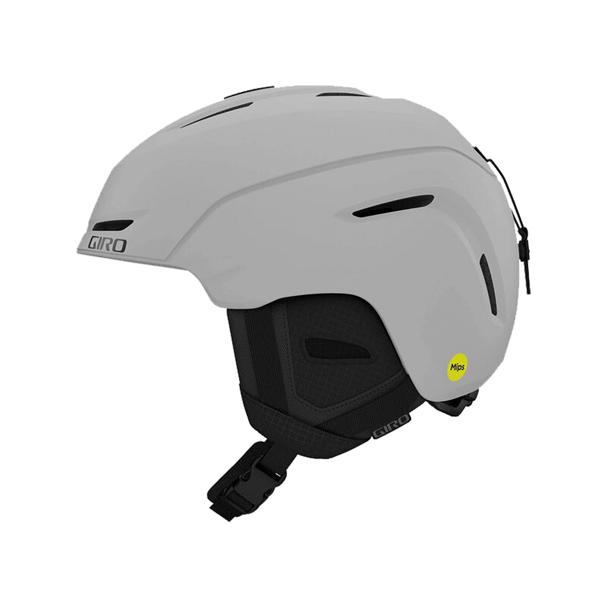Gray stone helmet with black interior and visible Giro logo on a white background