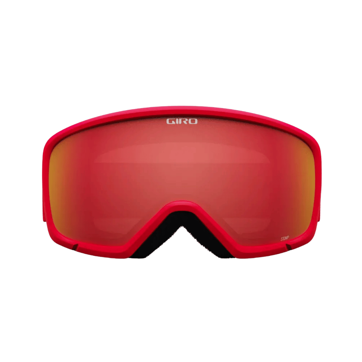GIRO YOUTH STOMP GOGGLE - Red White Wordmark Amber_Scarlet - front