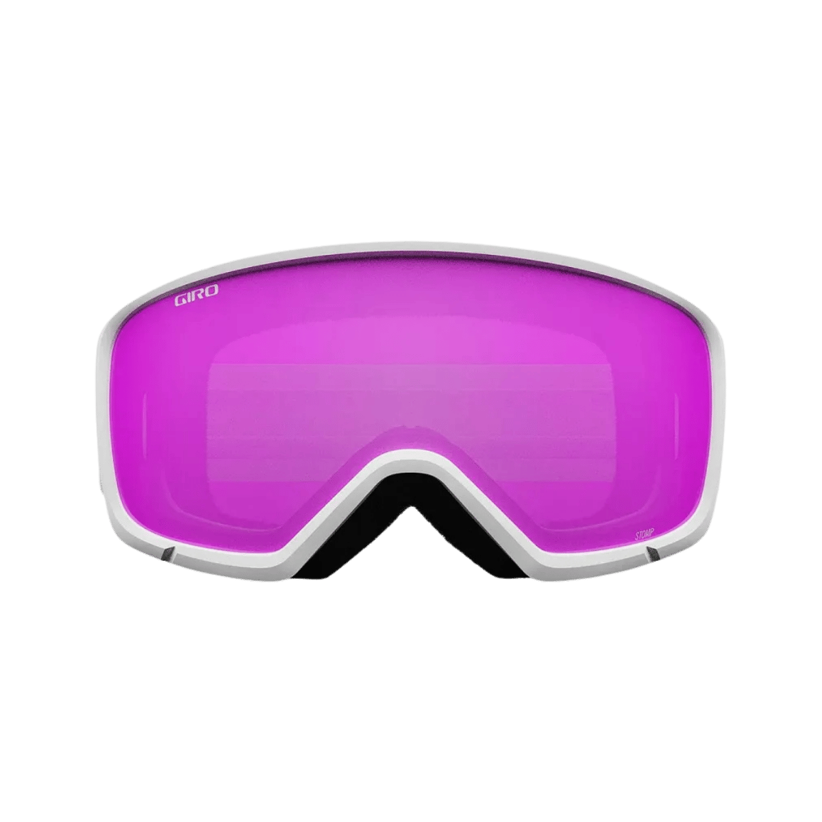 GIRO YOUTH STOMP GOGGLE -White Wordmark Amber Pink - front