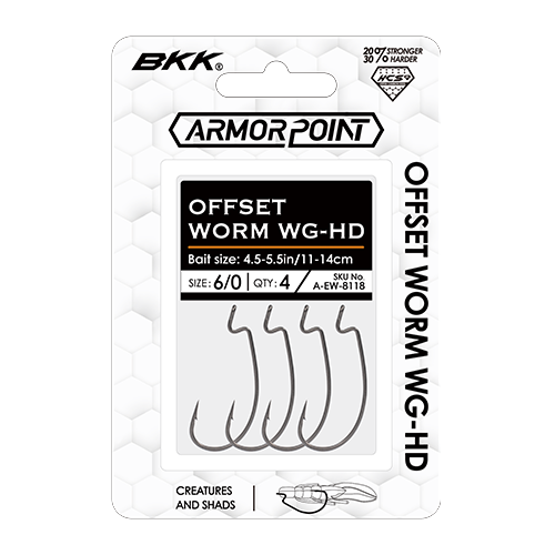 BKK OFFSET WORM WG HOOK Package