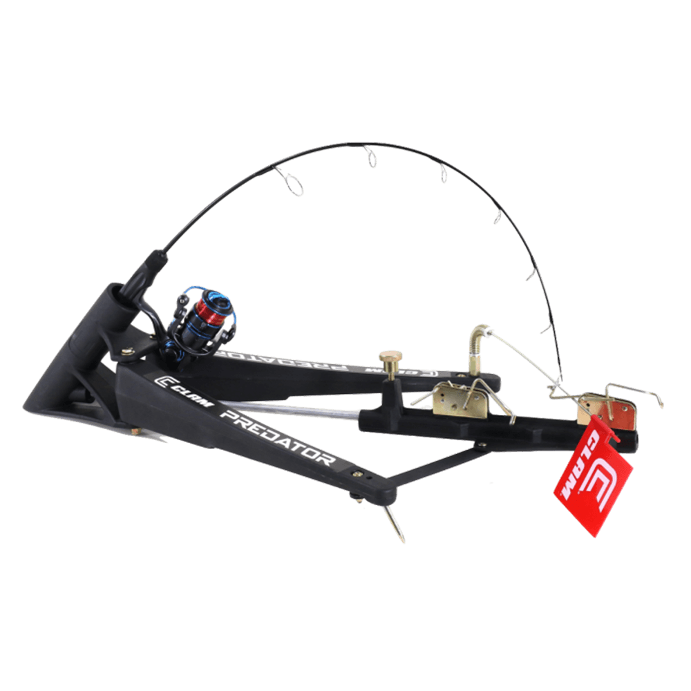 CLAM PREDATOR TIP UP AUTOMATIC HOOK SETTER set up