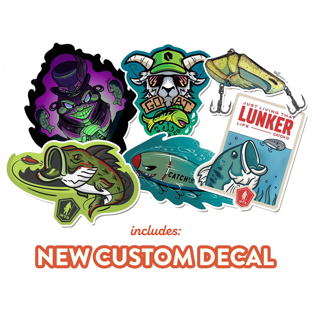 Mystery Tackle Box sample decals