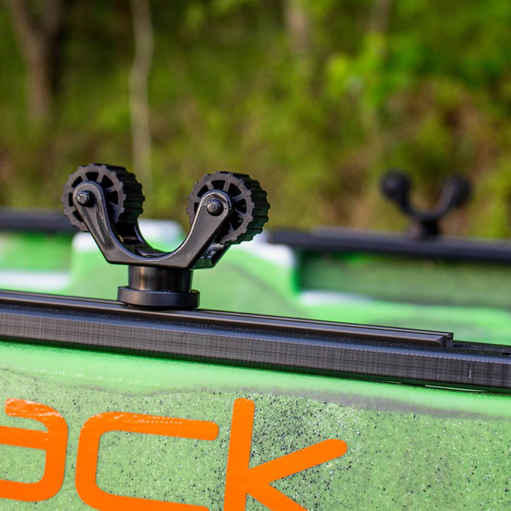 ROTOGRIP PADDLE HOLDER mounted on a kayak