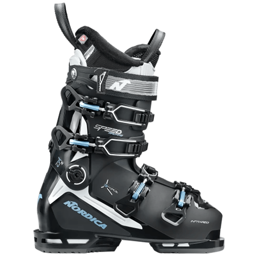 WOMEN'S SPEEDMACHINE 3 75 DH BOOT - BLACK/WHITE/LIGHT BLUE 24/25