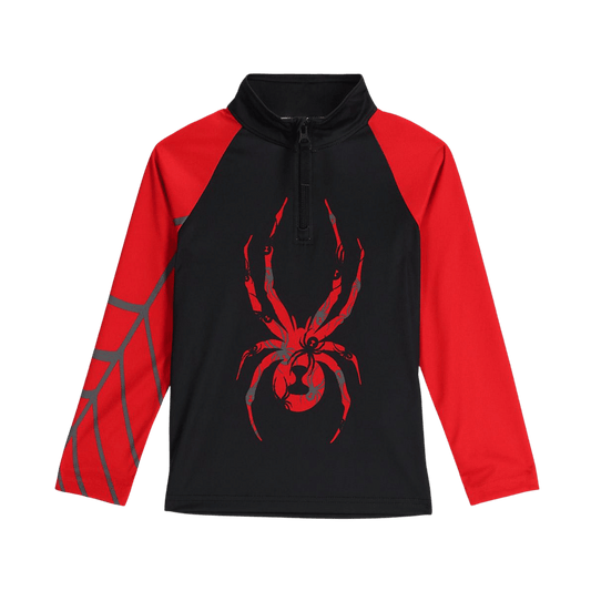 SPYDER BUG 1/2 ZIP T-NECK BOYS VOLCANO