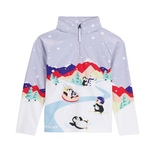 SPYDER LITTLE GIRLS REFLECT 1/2 ZIP VIOLET DUST