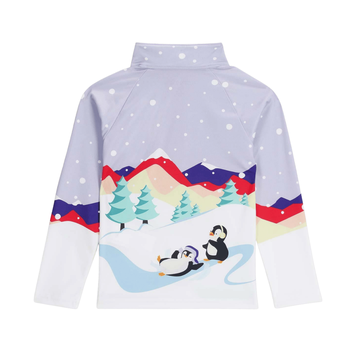 SPYDER LITTLE GIRLS REFLECT 1/2 ZIP VIOLET DUST