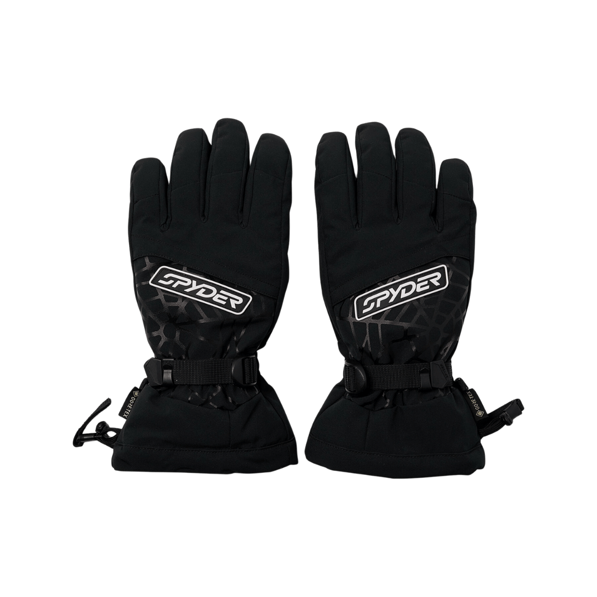 SPYDER OVERWEB GTX SKI BLACK GLOVES MEN'S - BACK