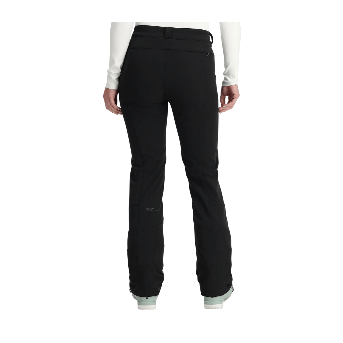SPYDER WOMEN ORB SOFTSHELL SNOW BLACK PANTS - reverse posed