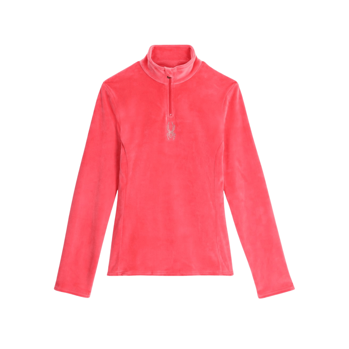 SPYDER WOMEN SHIMMER BUG ZIP T-NECK PRISM PINK