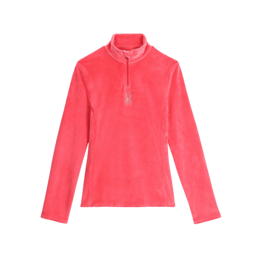 SPYDER WOMEN SHIMMER BUG ZIP T-NECK PRISM PINK