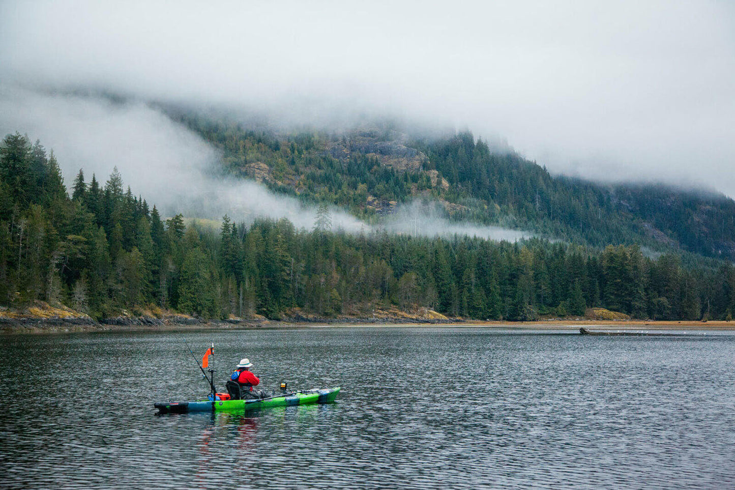 VISICARBON PRO - CPM - INCLUDES MIGHTY MOUNT AND HARDWARE showing a kayak in the wild