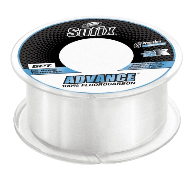 Sufix Advance Fluorocarbon Fishing Line, 20lb Test, 200 Yd Spool