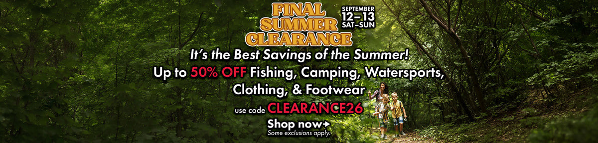 Final Summer Clearance is September 12th and 13th.  Save up to 50% when you use code CLEARANCE26 at checkout.  Some exclusions apply.