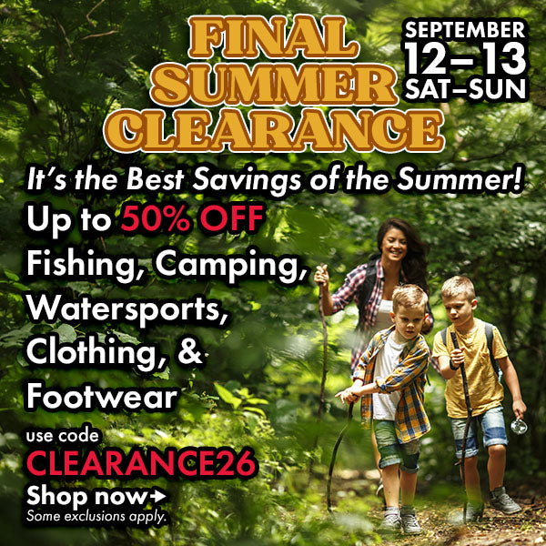Final Summer Clearance is September 12th and 13th.  Save up to 50% when you use code CLEARANCE26 at checkout.  Some exclusions apply.