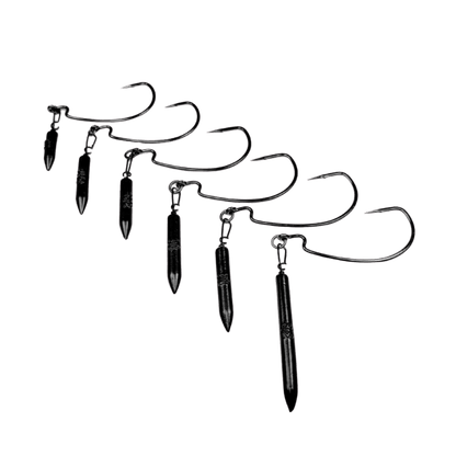 GAMAKATSU GIKA RIG 2PK - BLACK - 1/4 OZ 4/0 - 3/8 OZ 4/0 - 1