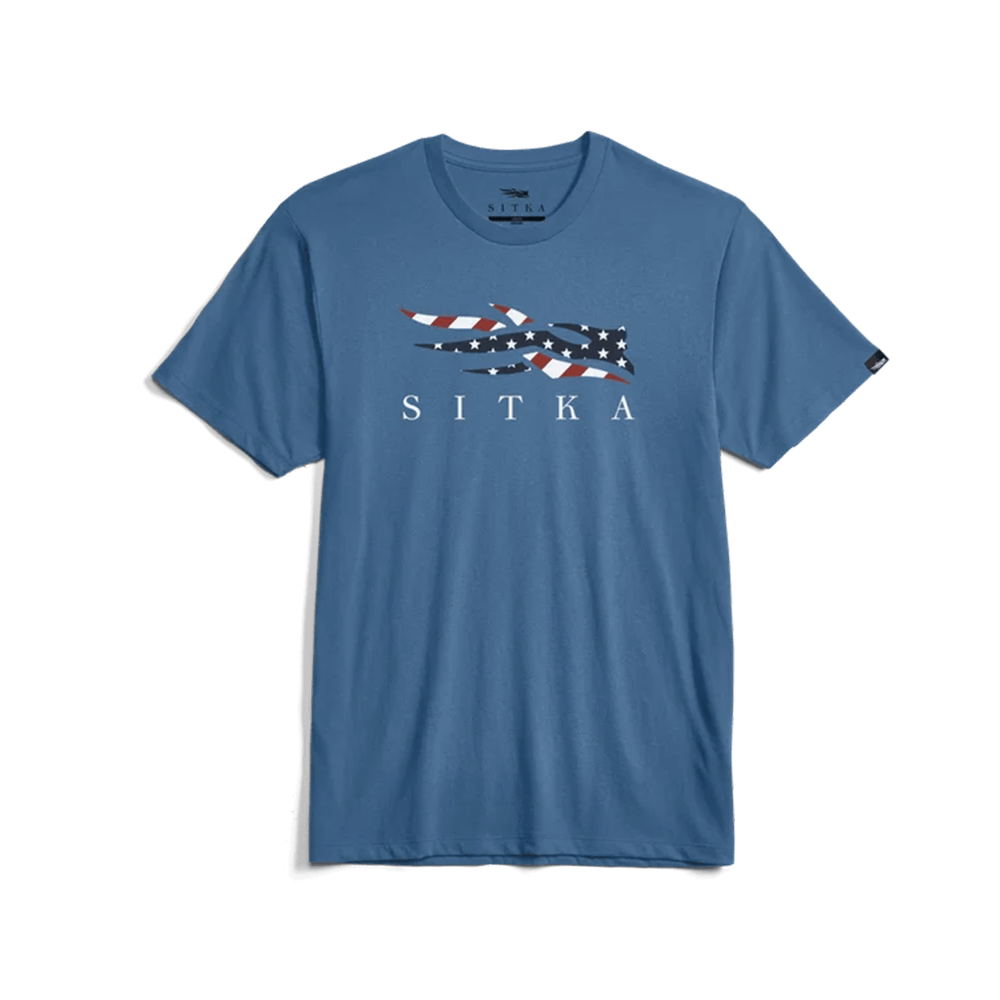 SITKA ICON FLAG TEE - OCEANIC BLUE