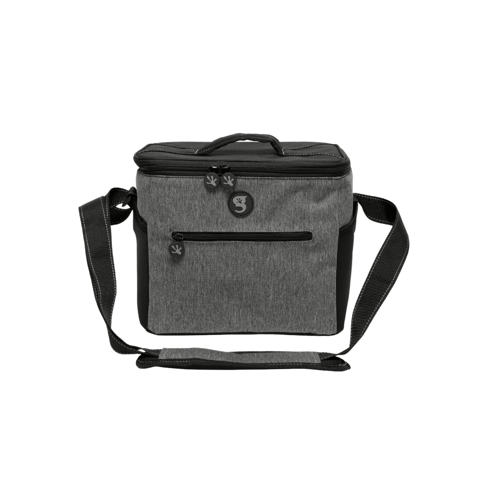 GECKO BRANDS 11 BOTTLE 12 CAN COOLER - MEDIUM - EVERYDAY GREY - FRONT VIEW
