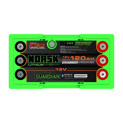 12V 180AH HEATED LITHIUM CRANKING BATTERY top view