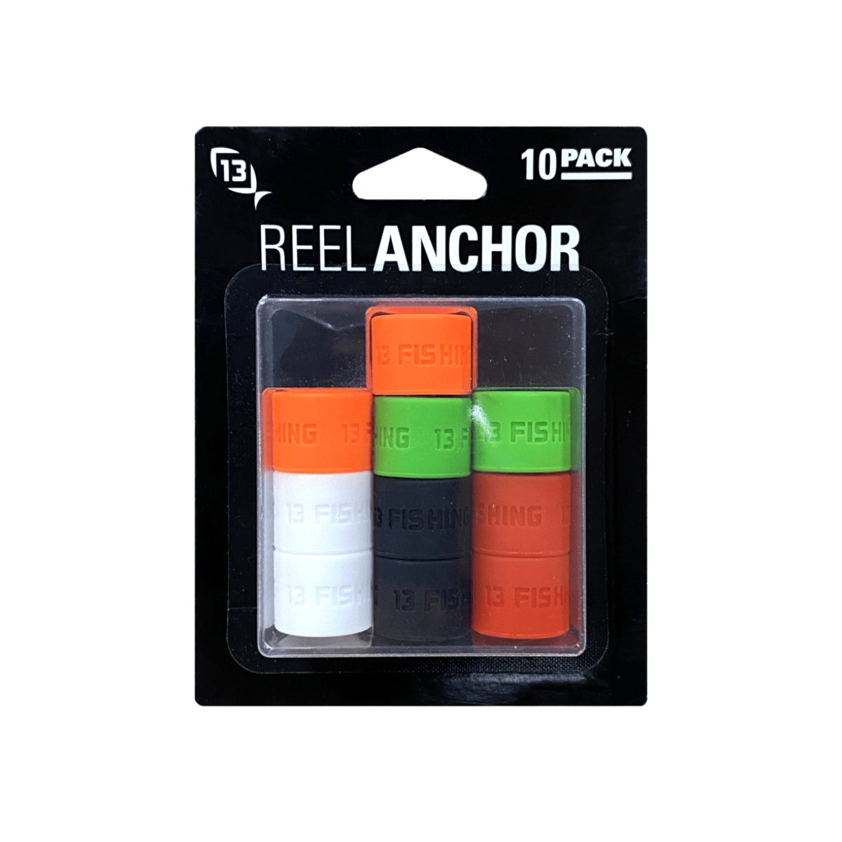 13 FISHING ICE REEL ANCHOR WRAP BAND 10PK ASSORTED COLOR