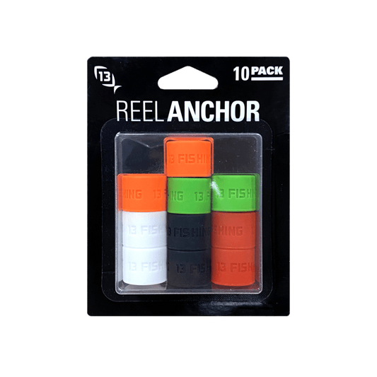 13 FISHING ICE REEL ANCHOR WRAP BAND 10PK ASSORTED COLOR