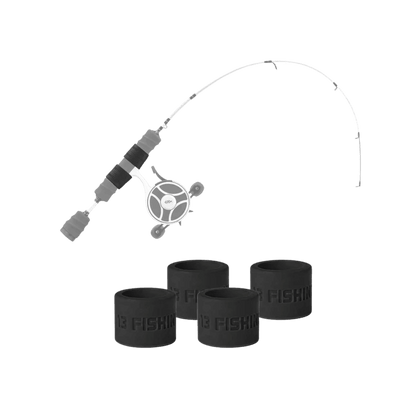 13 FISHING ICE REEL ANCHOR WRAP BANDS 4PK BLACK ICE