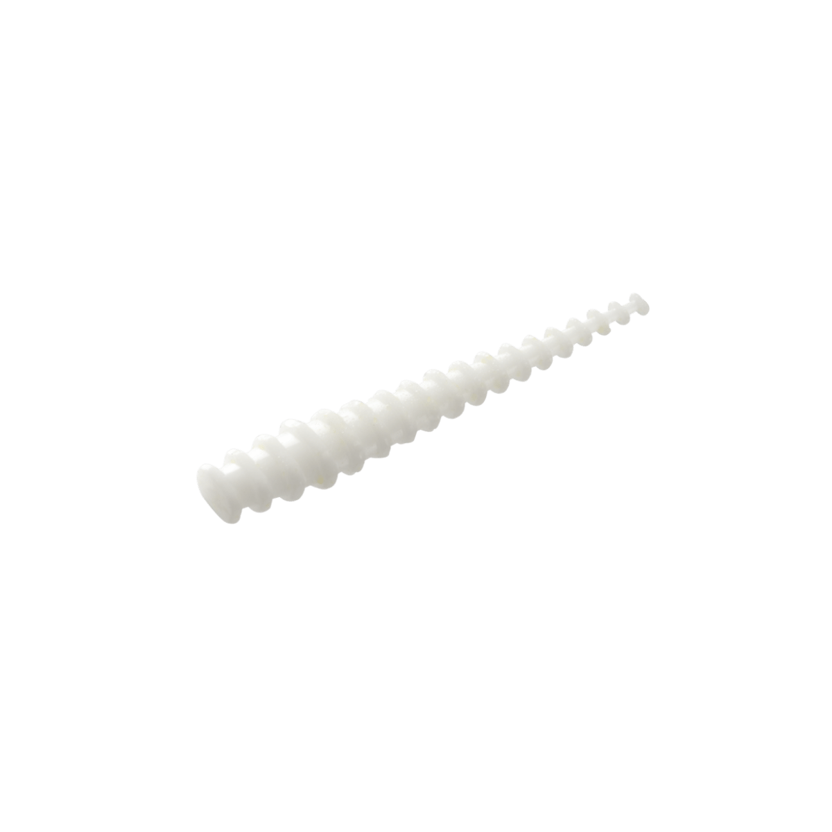 13 FISHING SQUIDWORM PANFISH PLASTICS 6PK WHITE NO. 1