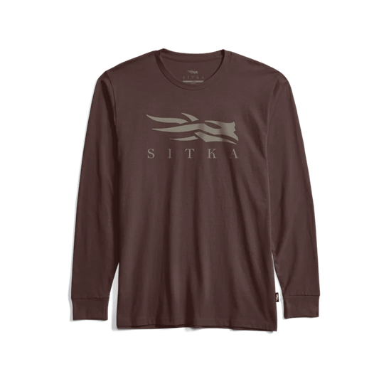 SITKA ICON L/S CREWNECK TEE - EARTH