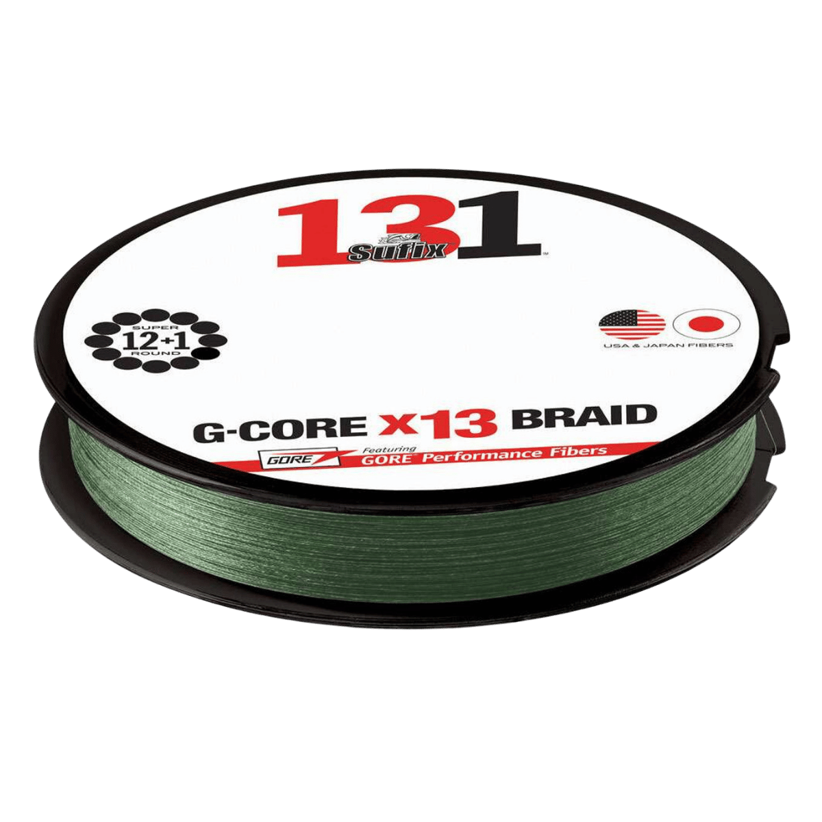 SUFIX 131 BRAIDED FISHING LINE 150YD - LOW VIS GREEN - PRODUCT VIEW